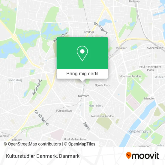 Kulturstudier Danmark kort
