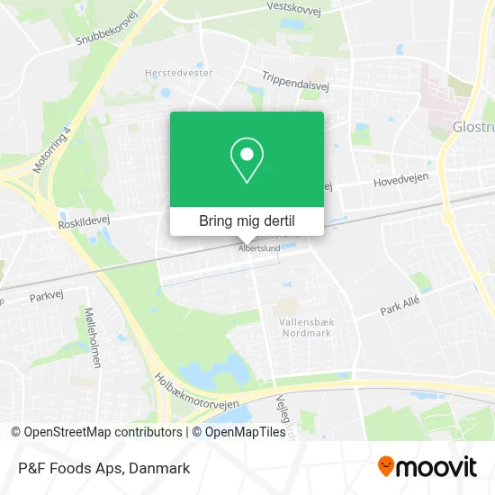 P&F Foods Aps kort