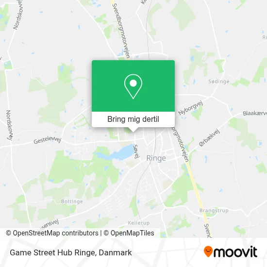 Game Street Hub Ringe kort