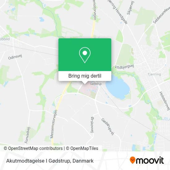Akutmodtagelse I Gødstrup kort