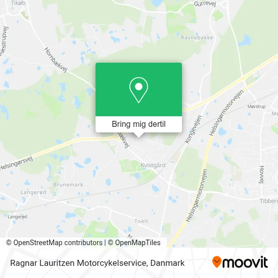 Ragnar Lauritzen Motorcykelservice kort