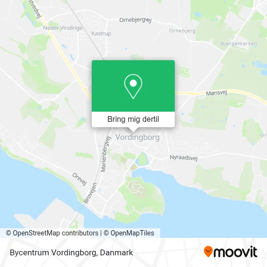 Bycentrum Vordingborg kort