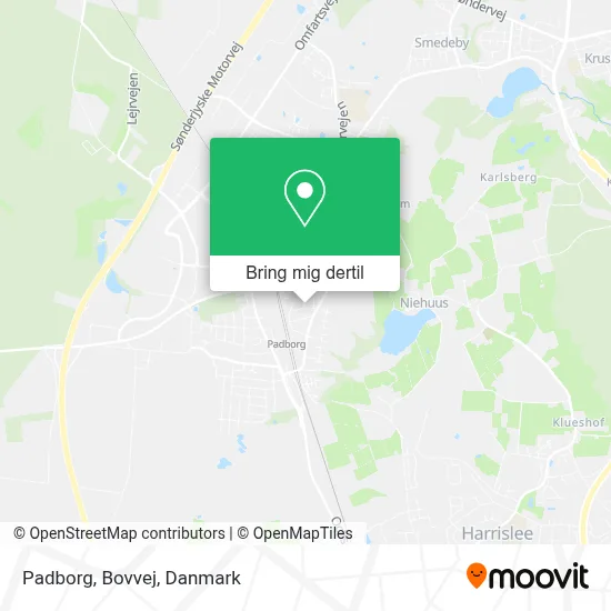 Padborg, Bovvej kort
