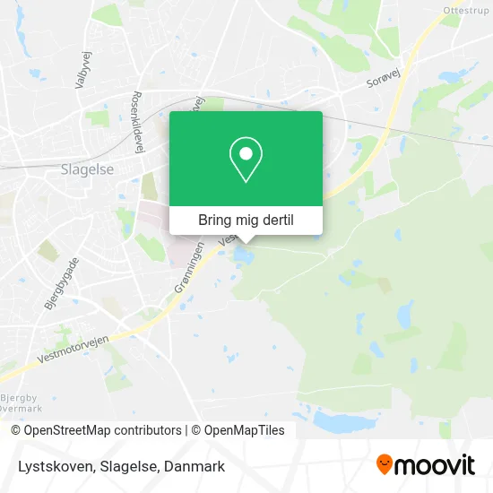 Lystskoven, Slagelse kort