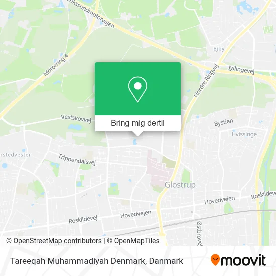 Tareeqah Muhammadiyah Denmark kort