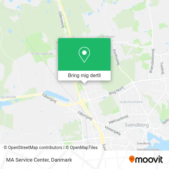 MA Service Center kort
