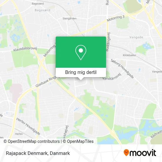 Rajapack Denmark kort