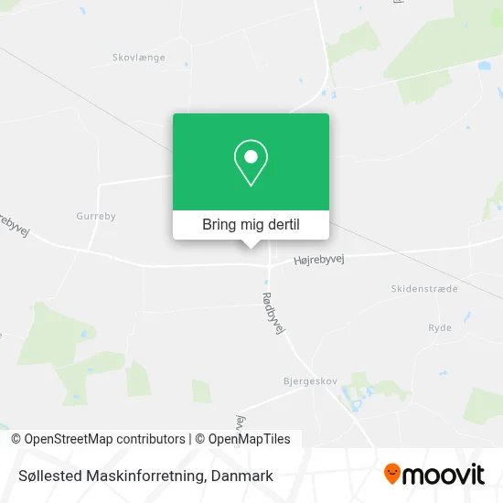 Søllested Maskinforretning kort