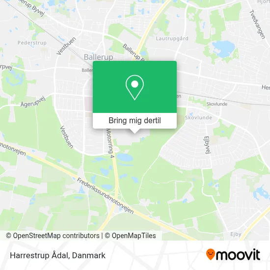Harrestrup Ådal kort