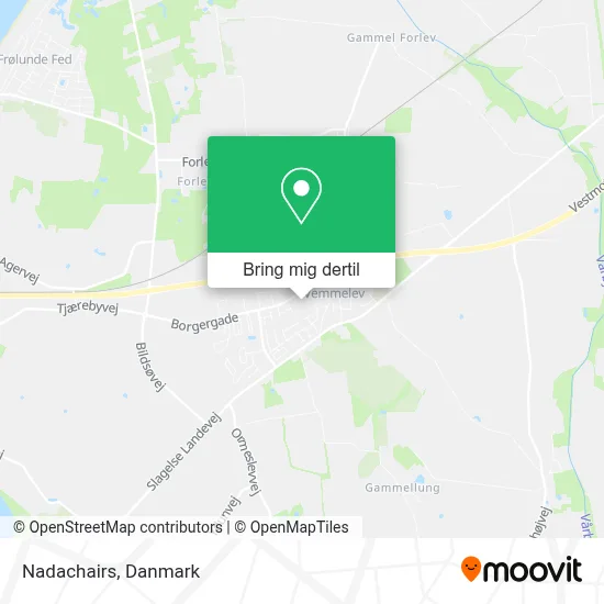 Nadachairs kort