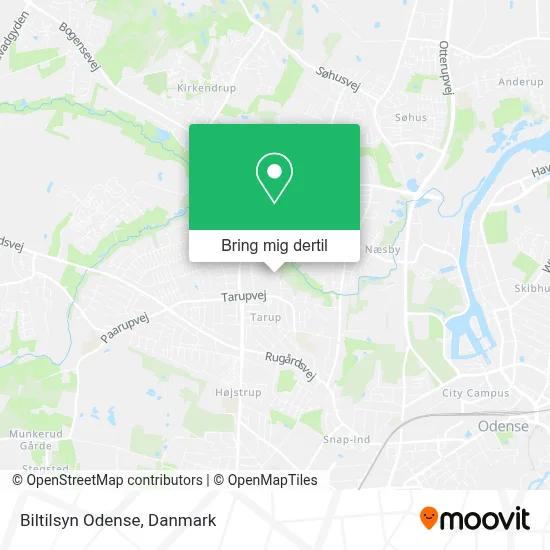 Biltilsyn Odense kort