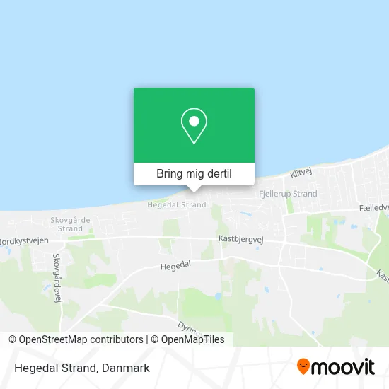 Hegedal Strand kort