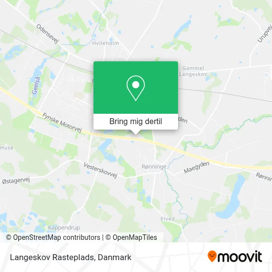 Langeskov Rasteplads kort