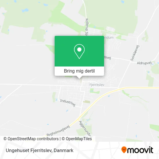Ungehuset Fjerritslev kort