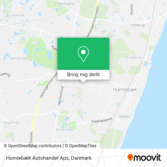 Humlebæk Autohandel Aps kort