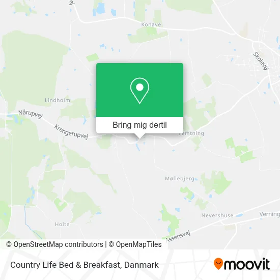Country Life Bed & Breakfast kort