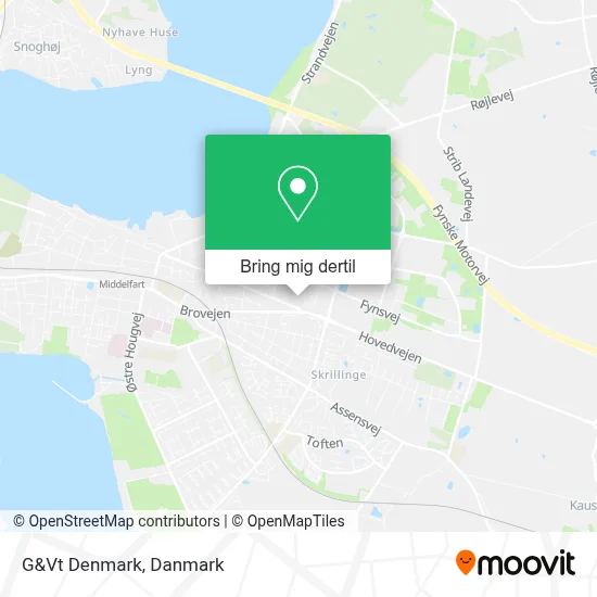 G&Vt Denmark kort