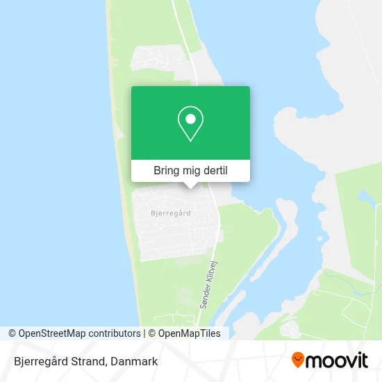 Bjerregård Strand kort
