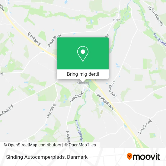 Sinding Autocamperplads kort