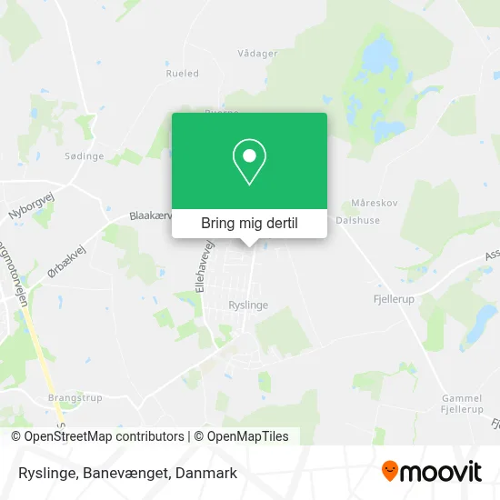 Ryslinge, Banevænget kort