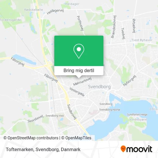 Toftemarken, Svendborg kort