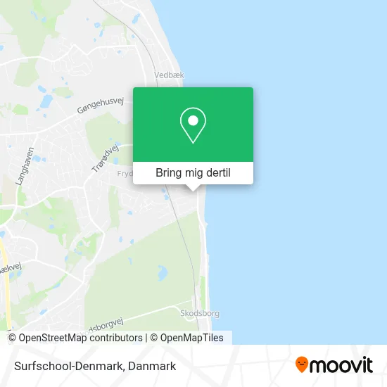 Surfschool-Denmark kort