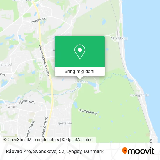 Rådvad Kro, Svenskevej 52, Lyngby kort