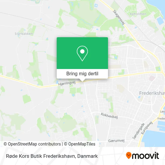 Røde Kors Butik Frederikshavn kort