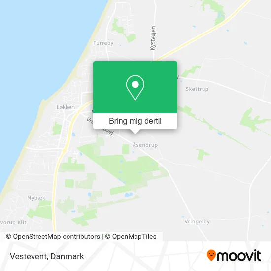 Vestevent kort