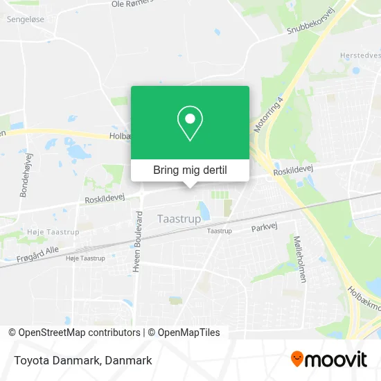 Toyota Danmark kort