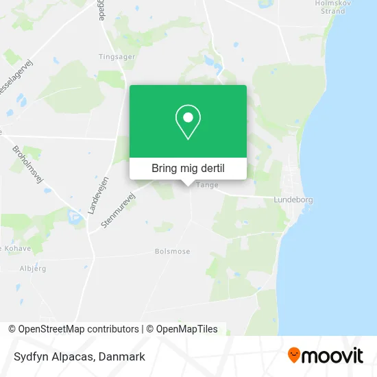 Sydfyn Alpacas kort