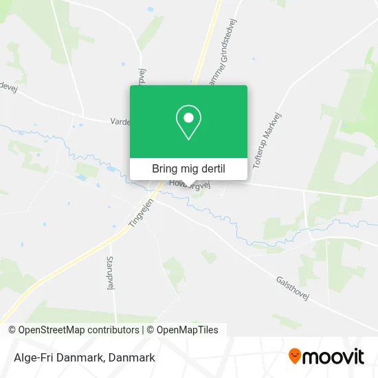 Alge-Fri Danmark kort