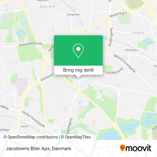 Jacobsens Biler Aps kort