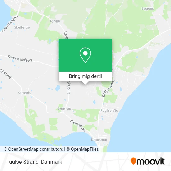Fuglsø Strand kort