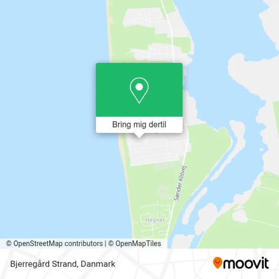 Bjerregård Strand kort