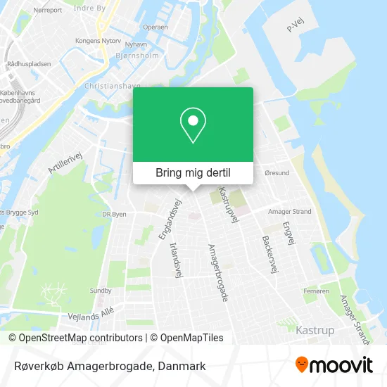 Røverkøb Amagerbrogade kort