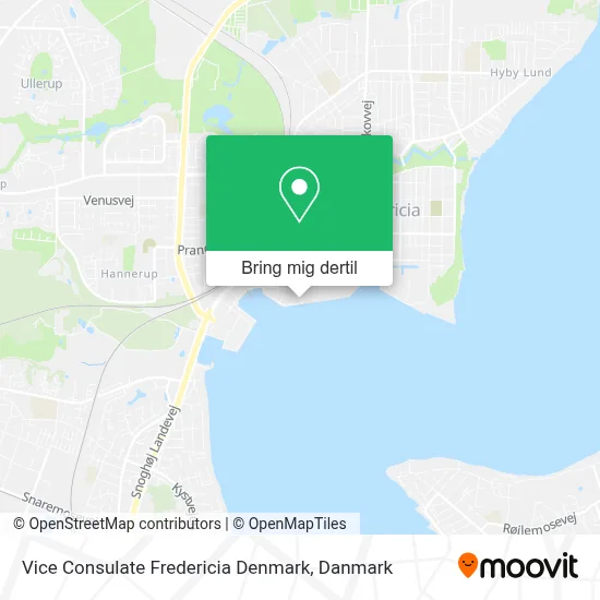 Vice Consulate Fredericia Denmark kort