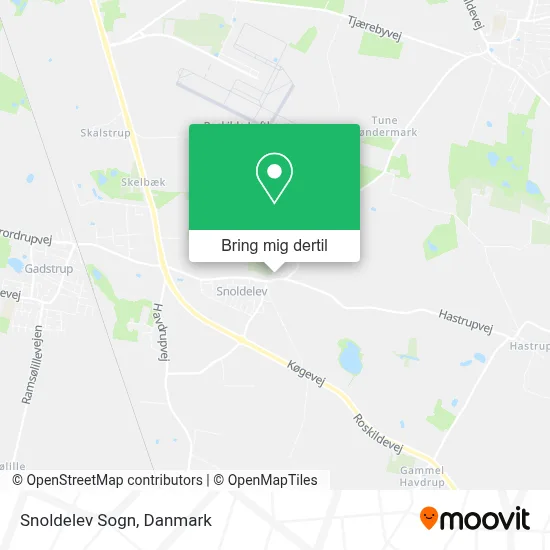 Snoldelev Sogn kort