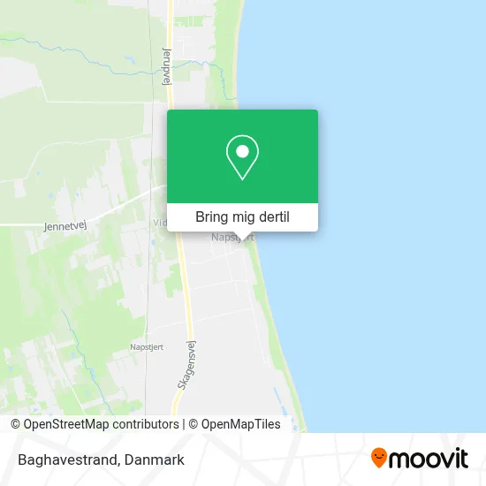Baghavestrand kort
