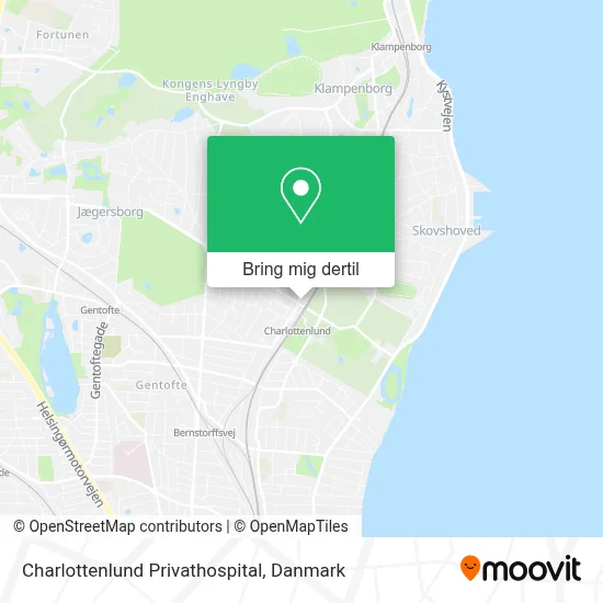 Charlottenlund Privathospital kort