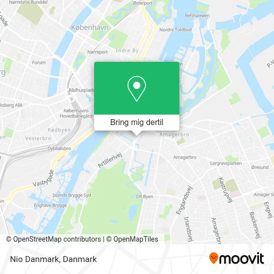 Nio Danmark kort