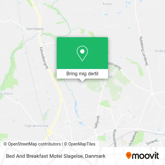 Bed And Breakfast Motel Slagelse kort