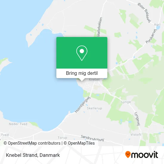 Knebel Strand kort