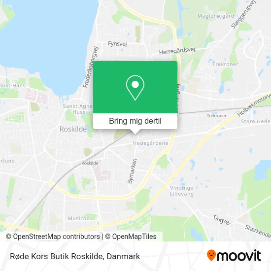 Røde Kors Butik Roskilde kort