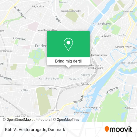 Kbh V., Vesterbrogade kort