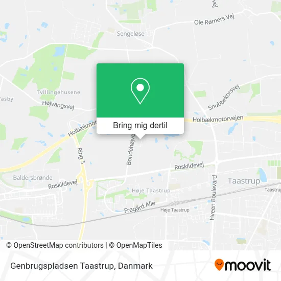 Genbrugspladsen Taastrup kort