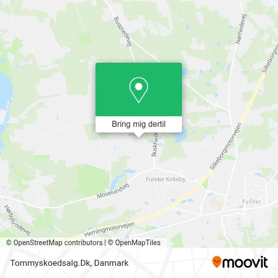 Tommyskoedsalg.Dk kort