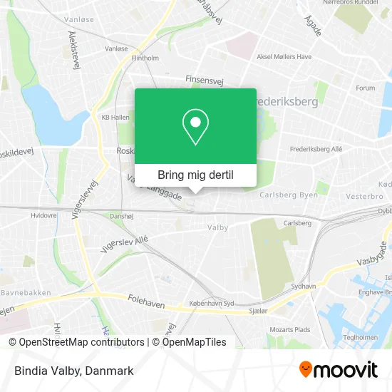 Bindia Valby kort