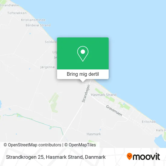 Strandkrogen 25, Hasmark Strand kort