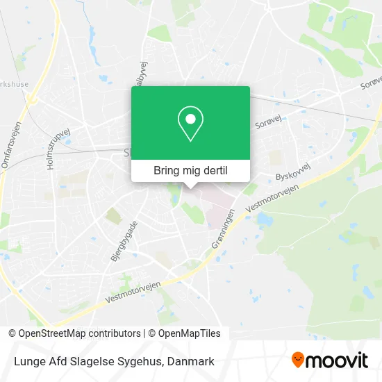 Lunge Afd Slagelse Sygehus kort